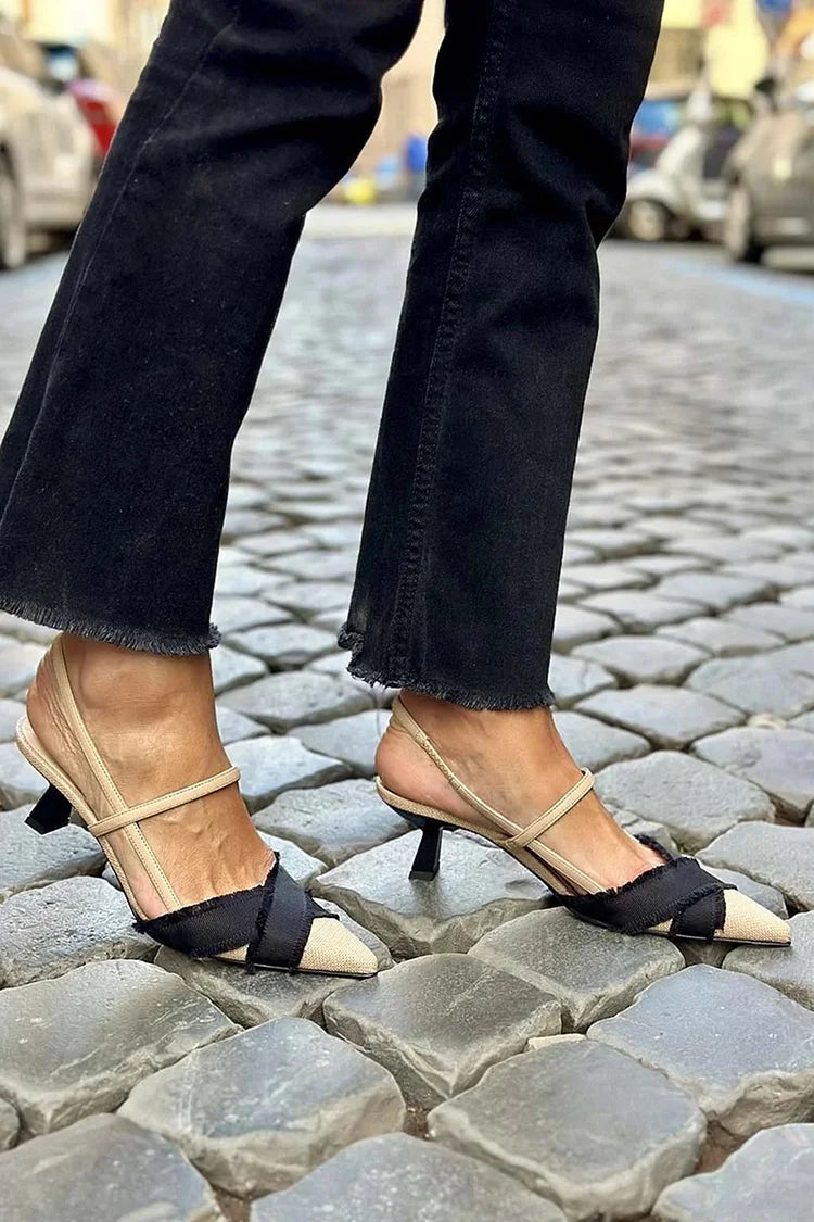 LUCREZIA | Elegant Slingback Court Shoes for a Sophisticated Style