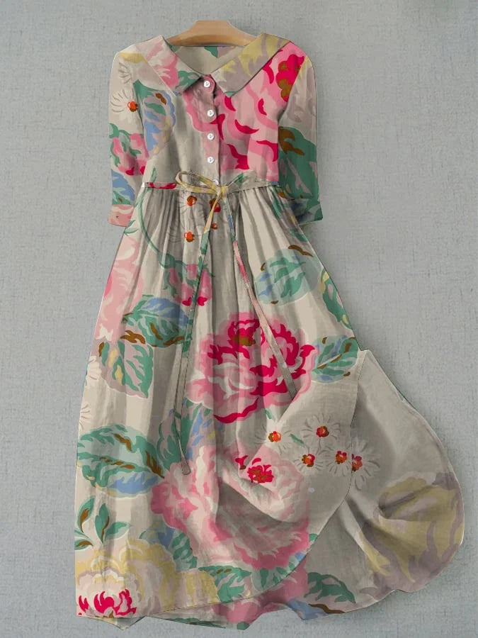 Lorelei - Short Sleeve Floral Dress Elegant