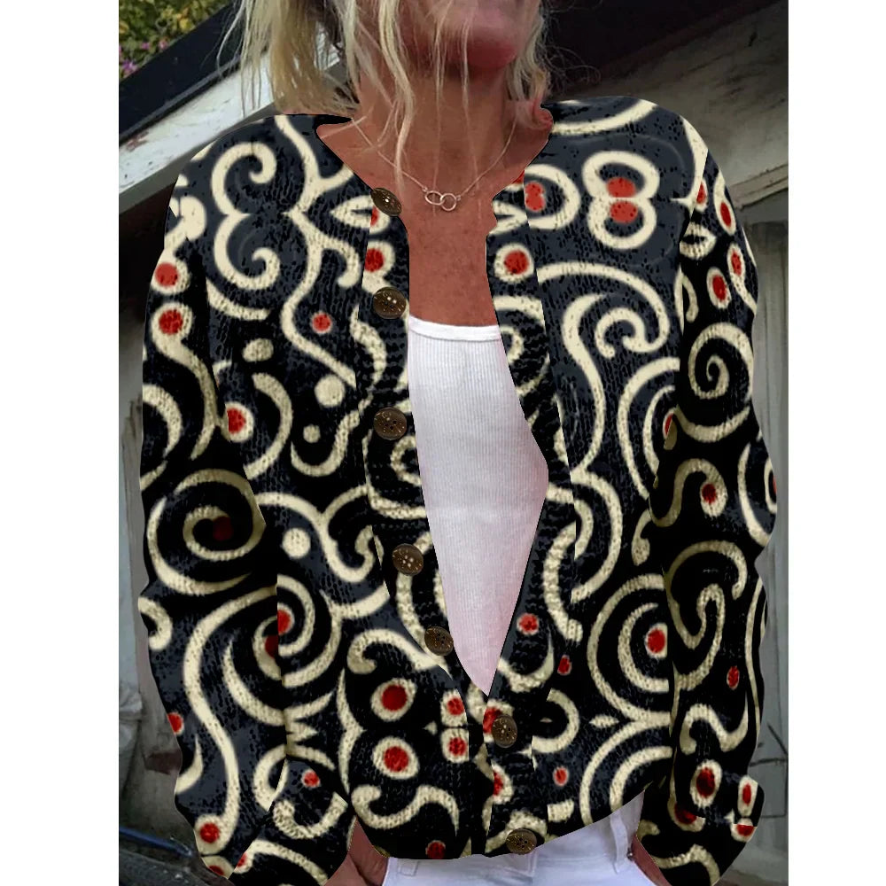 Gaby | Chic Cardigan with Print