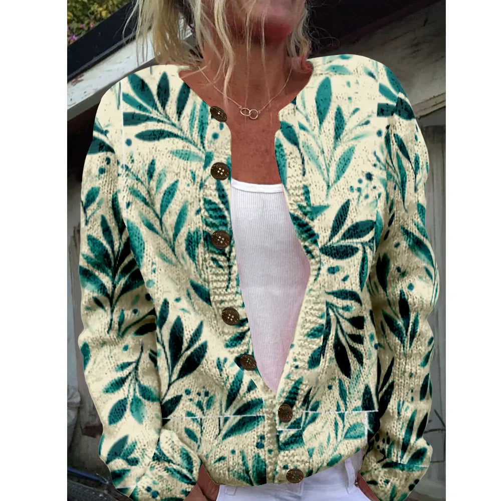 Nicolette | Chic Cardigan with Print