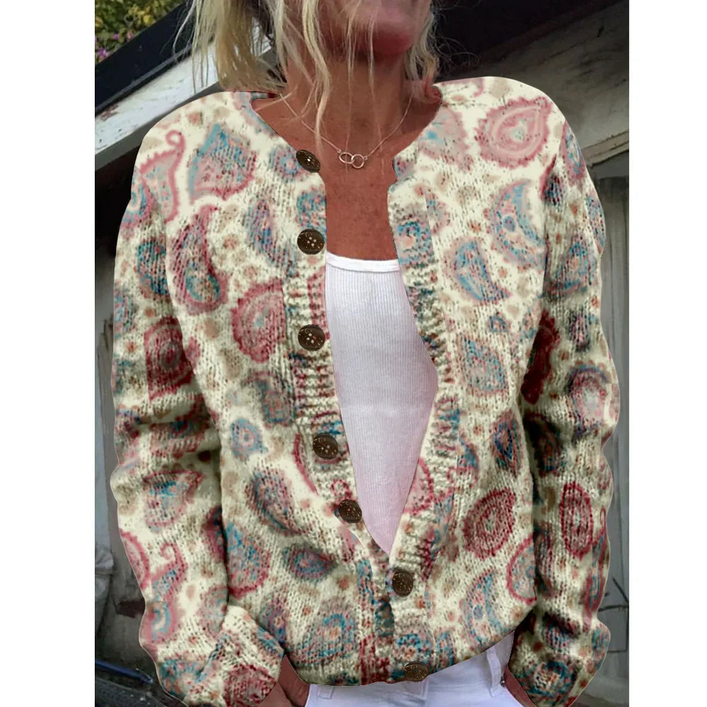 Bernadette | Chic Cardigan with Print