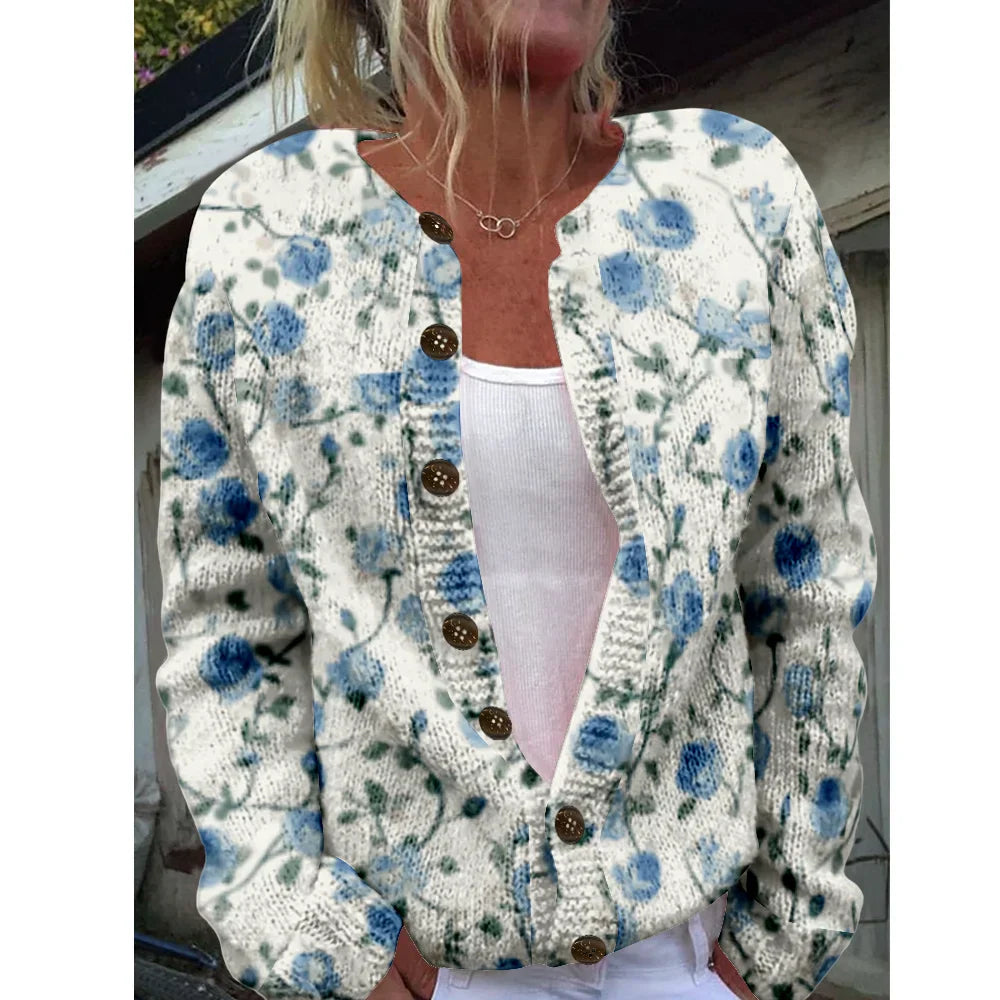 Svenja | Chic Printed Cardigan