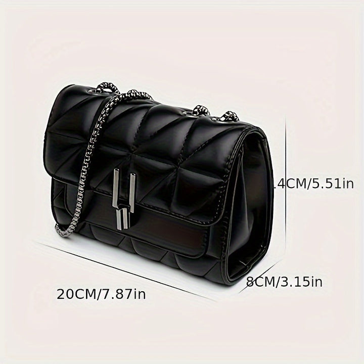 Elegant Mini Tartan Black Crossbody Bag