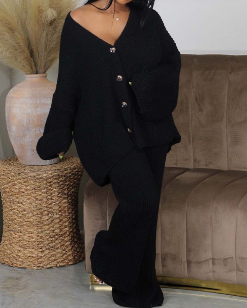 DILESA - Knitted Cardigan & Trousers Set