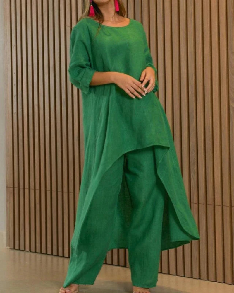 POLIAN - COTTON AND LINEN 2 PIECE SET