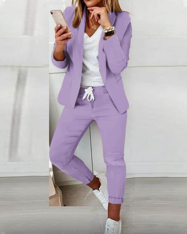 ADELE - STYLISH BLAZER AND TROUSERS SET