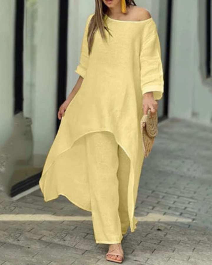 POLIAN - COTTON AND LINEN 2 PIECE SET