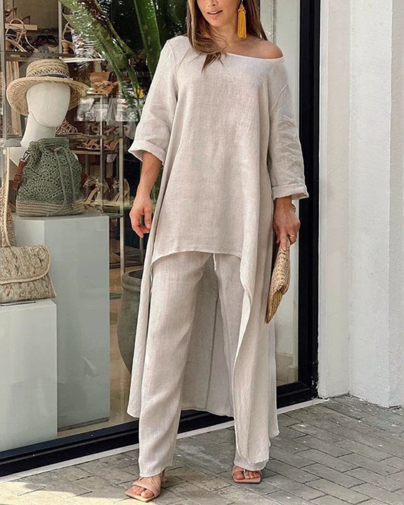 POLIAN - COTTON AND LINEN 2 PIECE SET