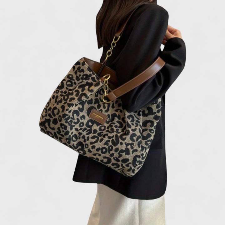 Zecebel – Leopard Print Canvas Tote Bag