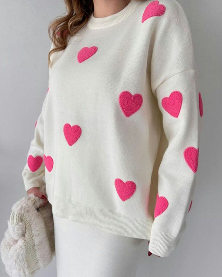 AMOR - Love knitted skirt two-piece set