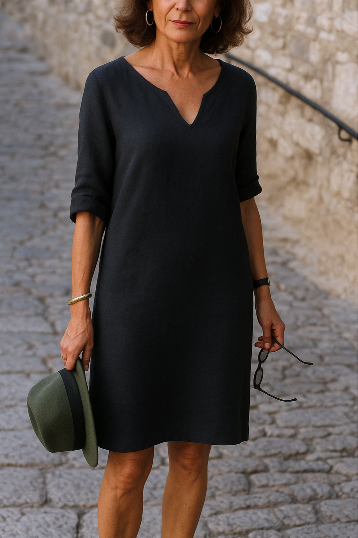 BETSEY | ELEGANT V-NECK DRESS