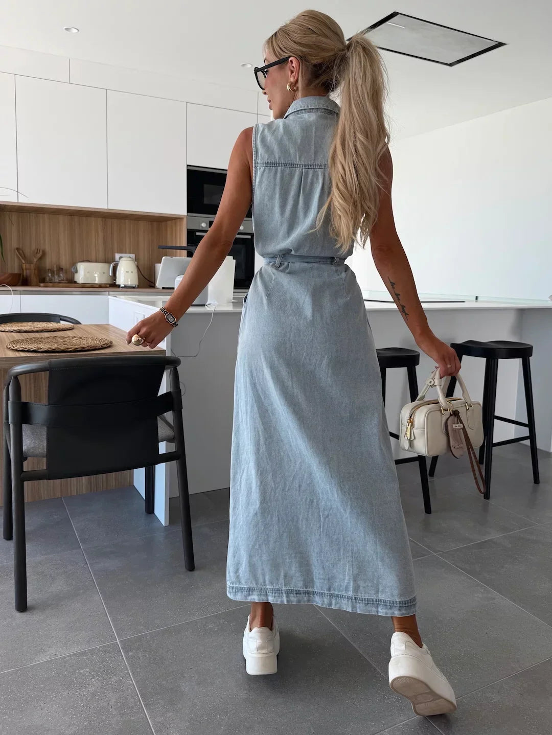 LOUISA | MAXI DENIM DRESS