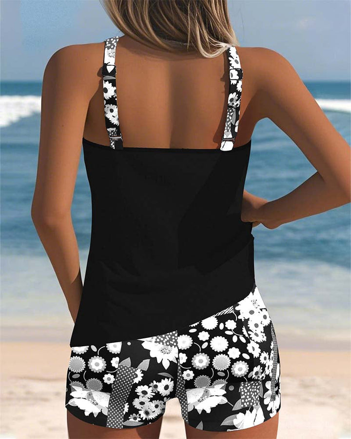 KIMMY | TWO-PIECE SWIMMING COSTUME WITH COMFORTABLE FIT AND BEACH FLORAL STYLE