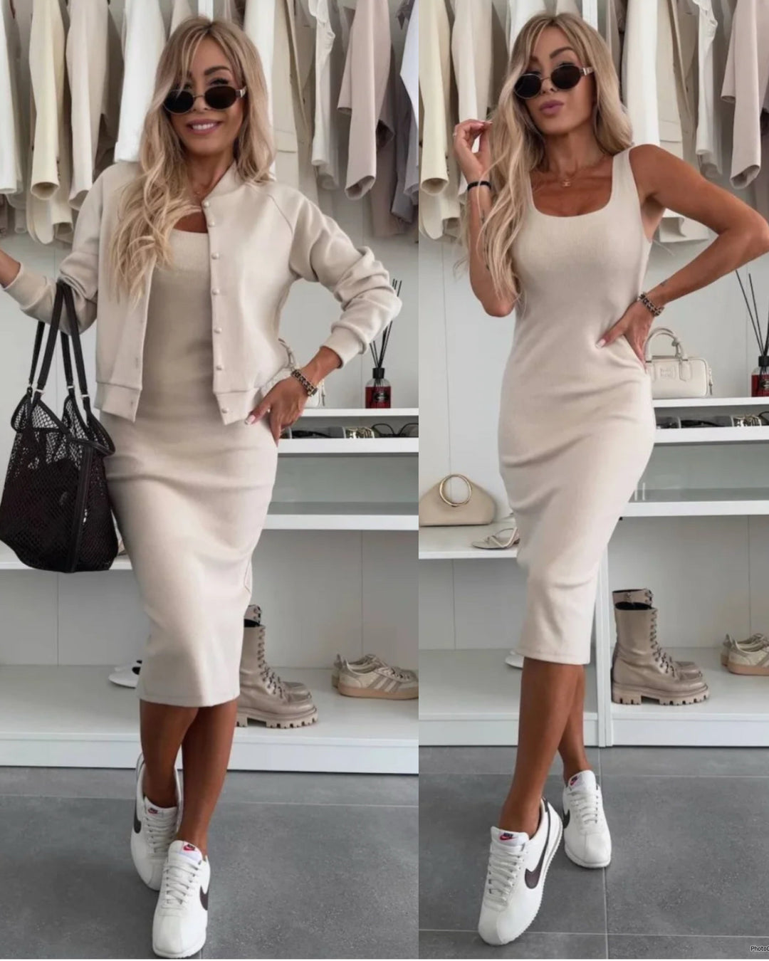 MANDY | MATCHING MIDI DRESS & JACKET SET