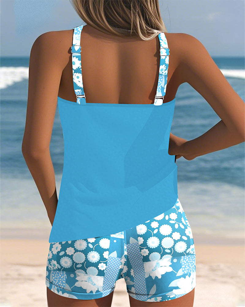 KIMMY | TWO-PIECE SWIMMING COSTUME WITH COMFORTABLE FIT AND BEACH FLORAL STYLE