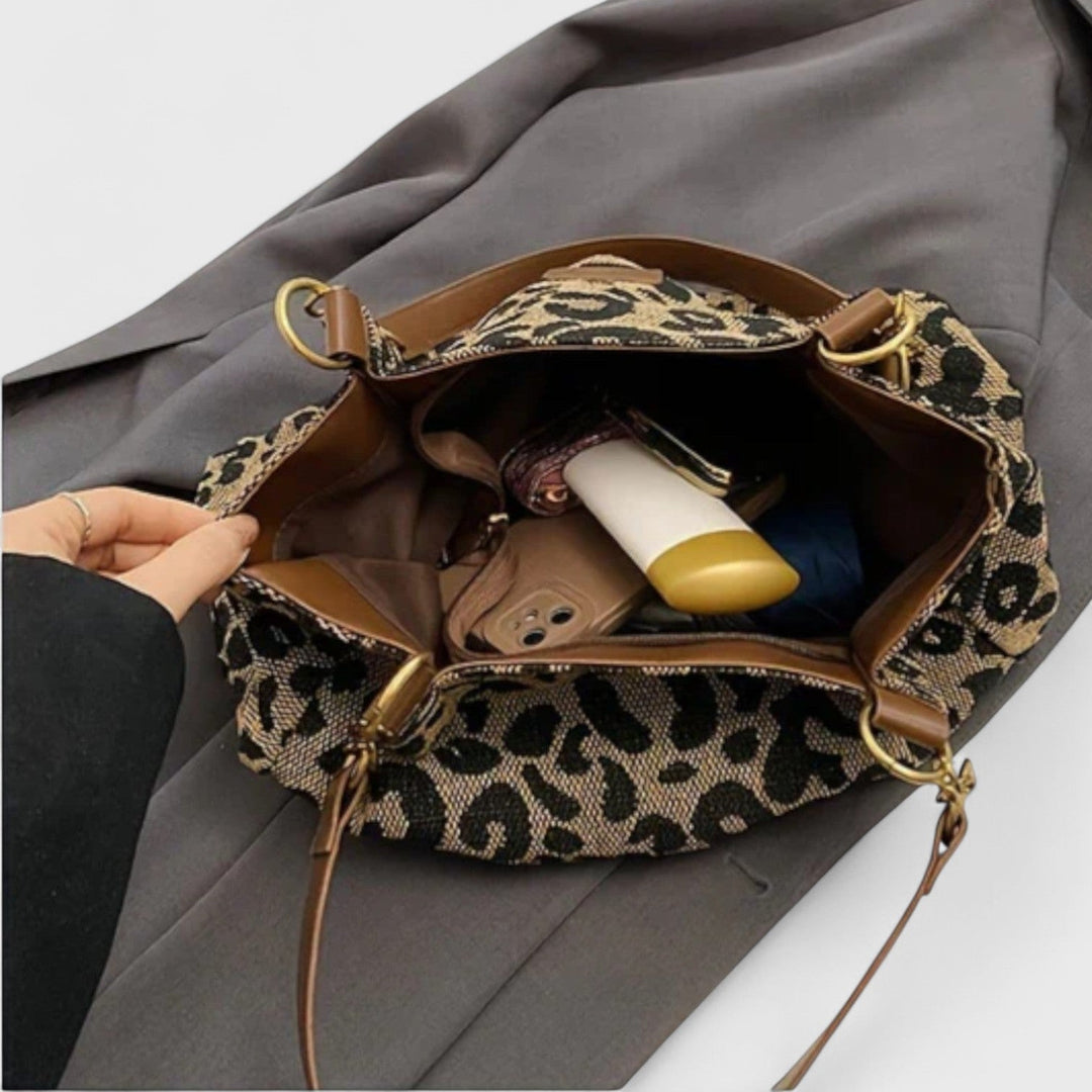 Zecebel – Leopard Print Canvas Tote Bag