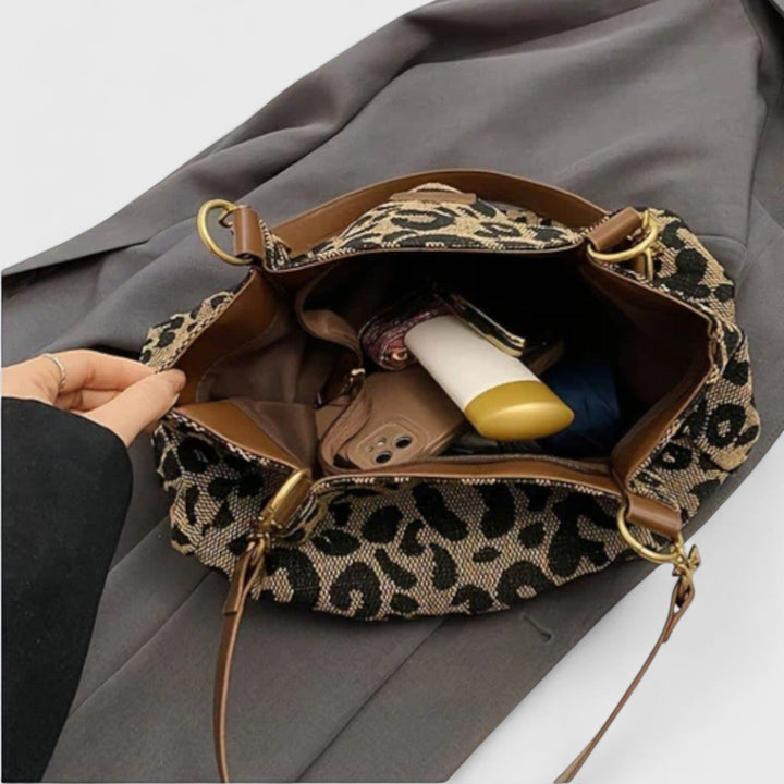 Zecebel – Leopard Print Canvas Tote Bag