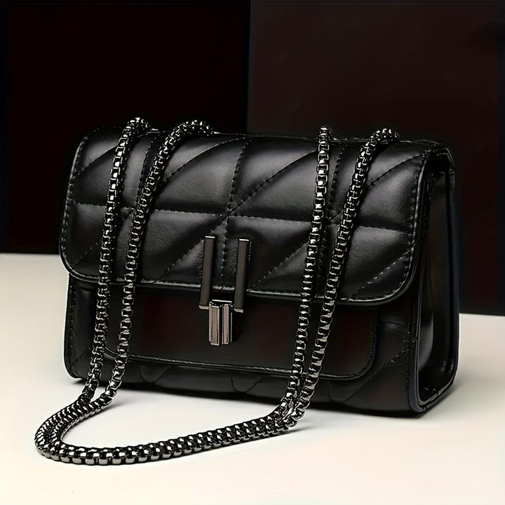 Elegant Mini Tartan Black Crossbody Bag