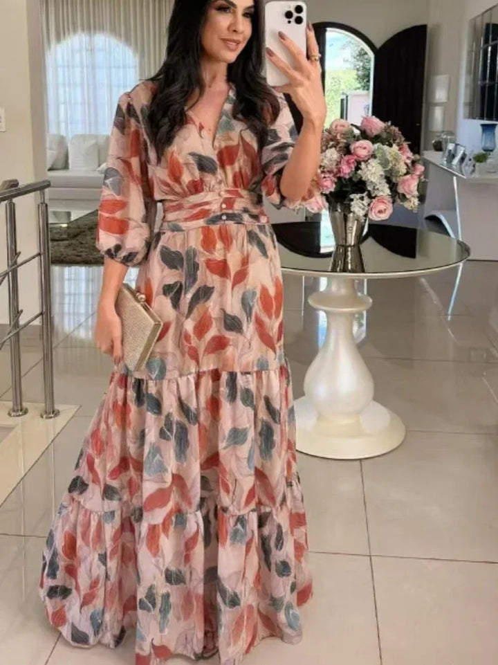 LARSA | LONG FLORAL ELEGANT DRESS