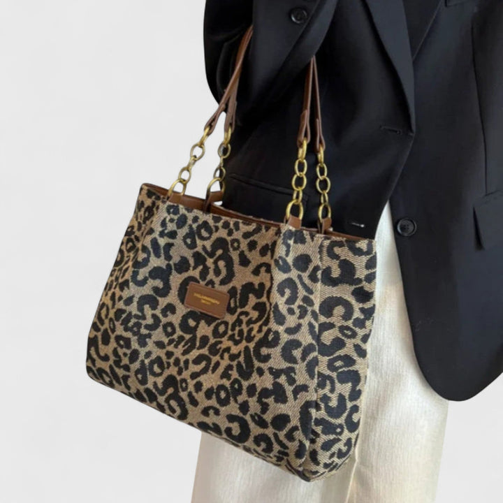 Zecebel – Leopard Print Canvas Tote Bag