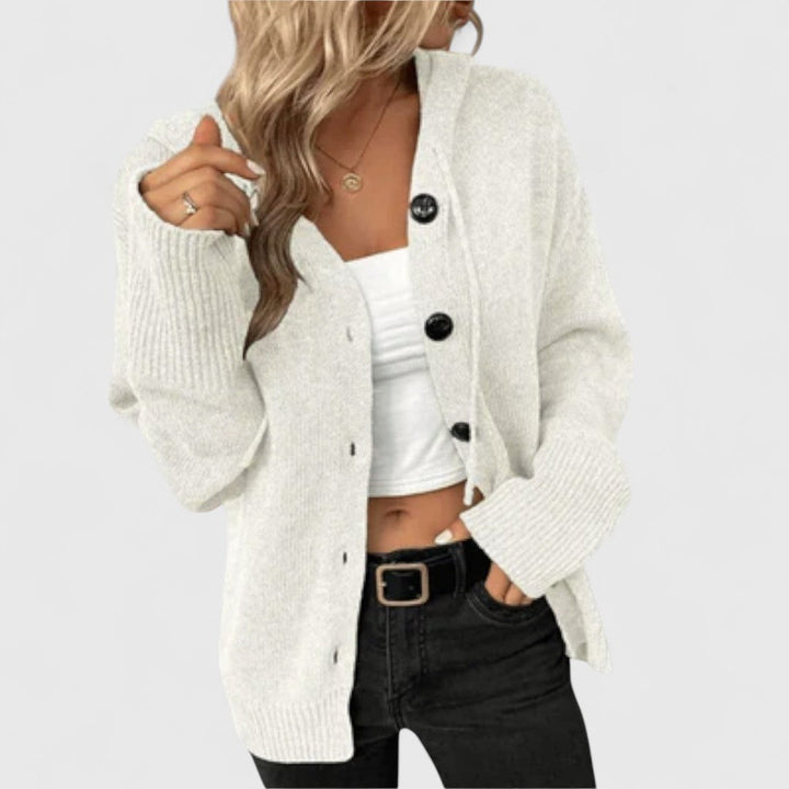 Brittan - Knitted Cardigan with Buttons