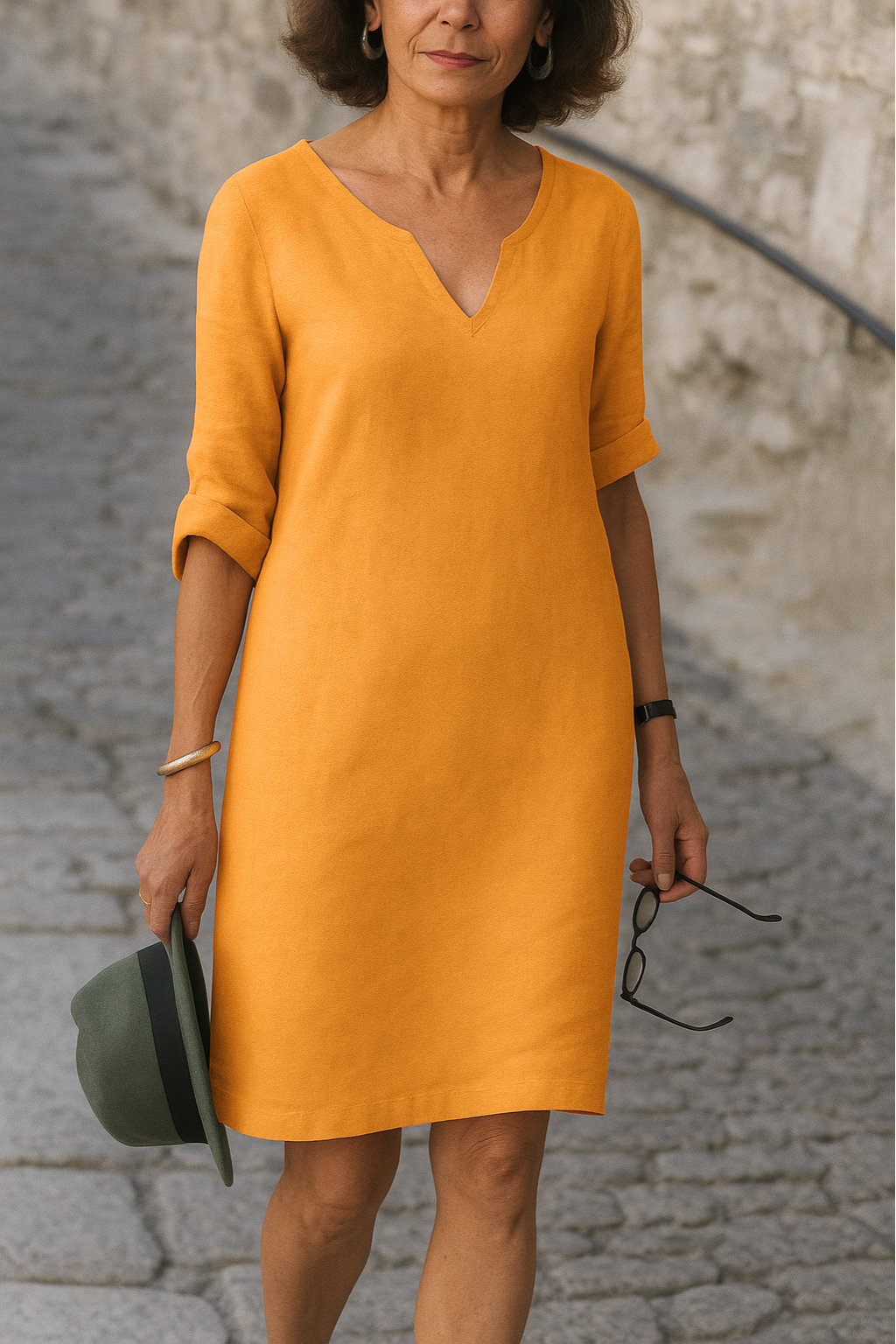 BETSEY | ELEGANT V-NECK DRESS