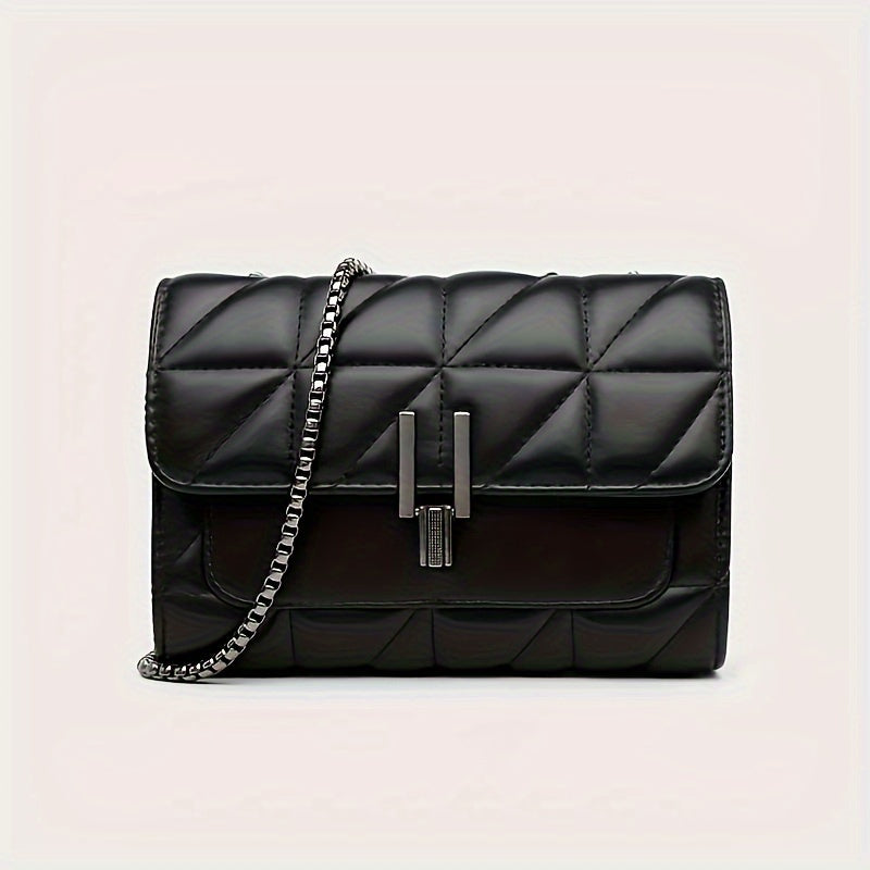 Elegant Mini Tartan Black Crossbody Bag