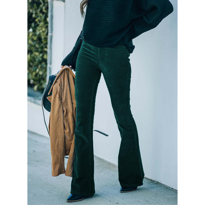 Danyca - Corduroy Flare Pants for Retro-Inspired Outfits