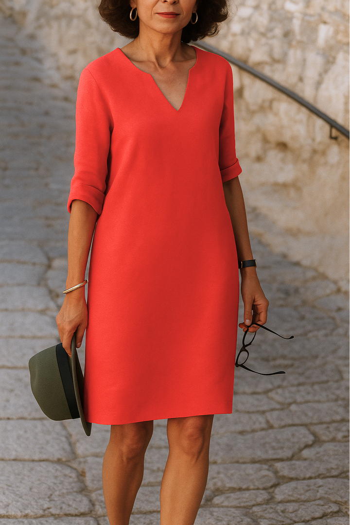 BETSEY | ELEGANT V-NECK DRESS