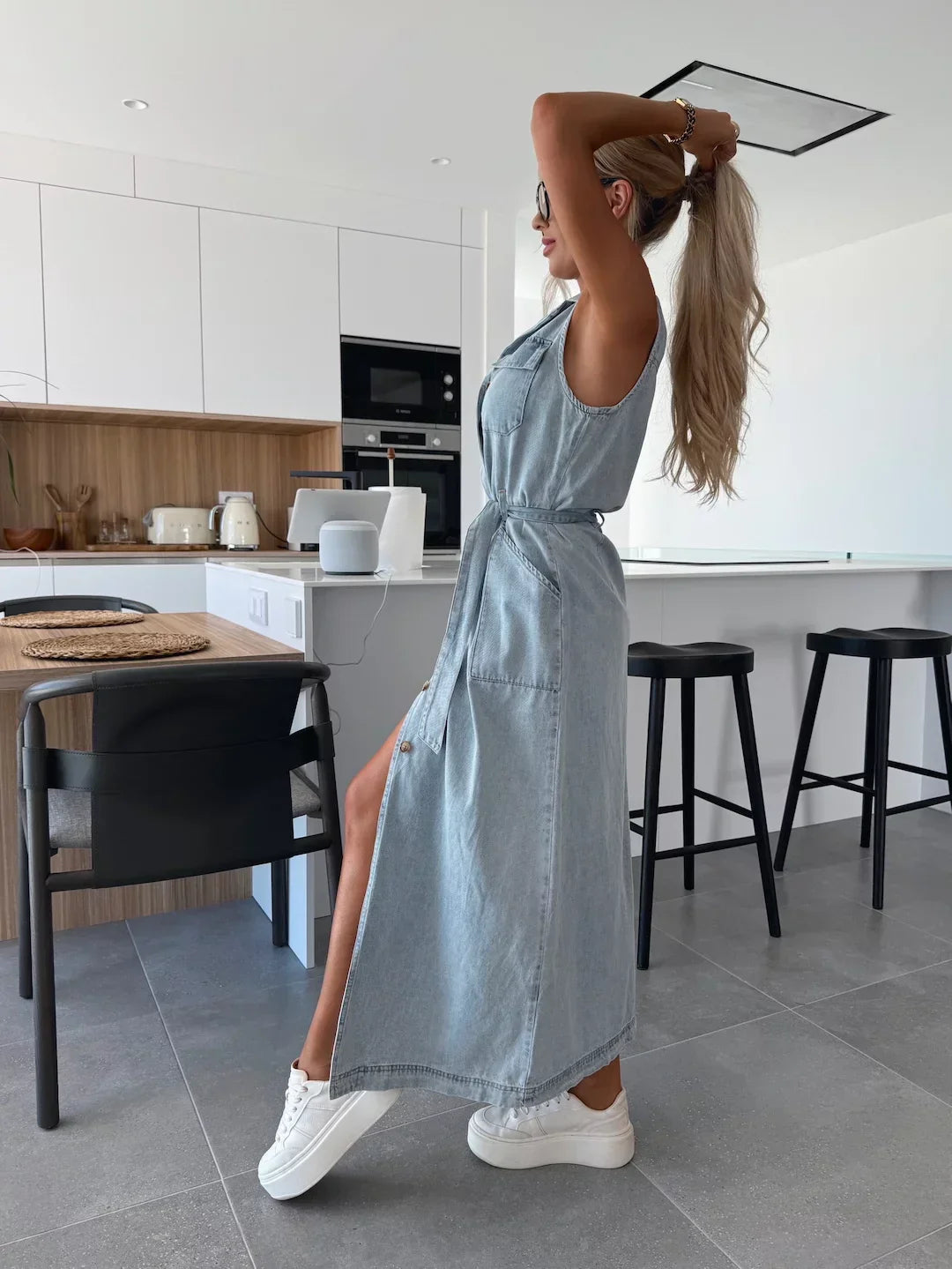 LOUISA | MAXI DENIM DRESS