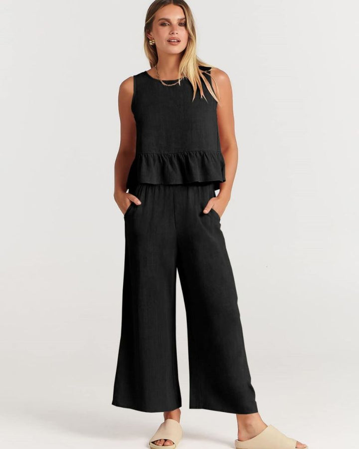 VALERINA - Casual Linen 2 Piece Set