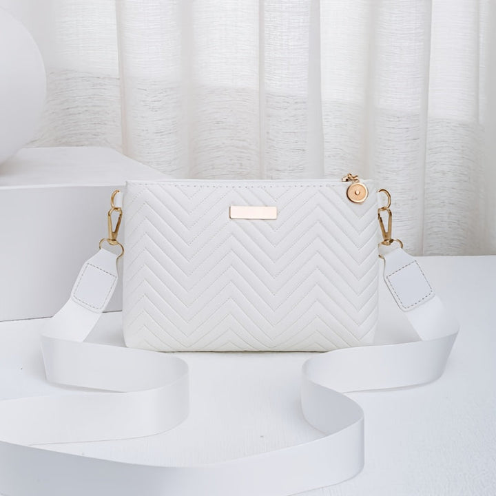 Fashionable Striped Shoulder/Crossbody Bag