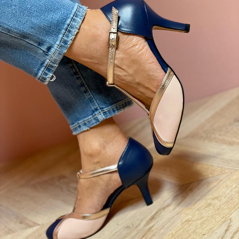 Laya™ | Elegant court shoes with T-strap, round toe, colourful and extremely comfortable