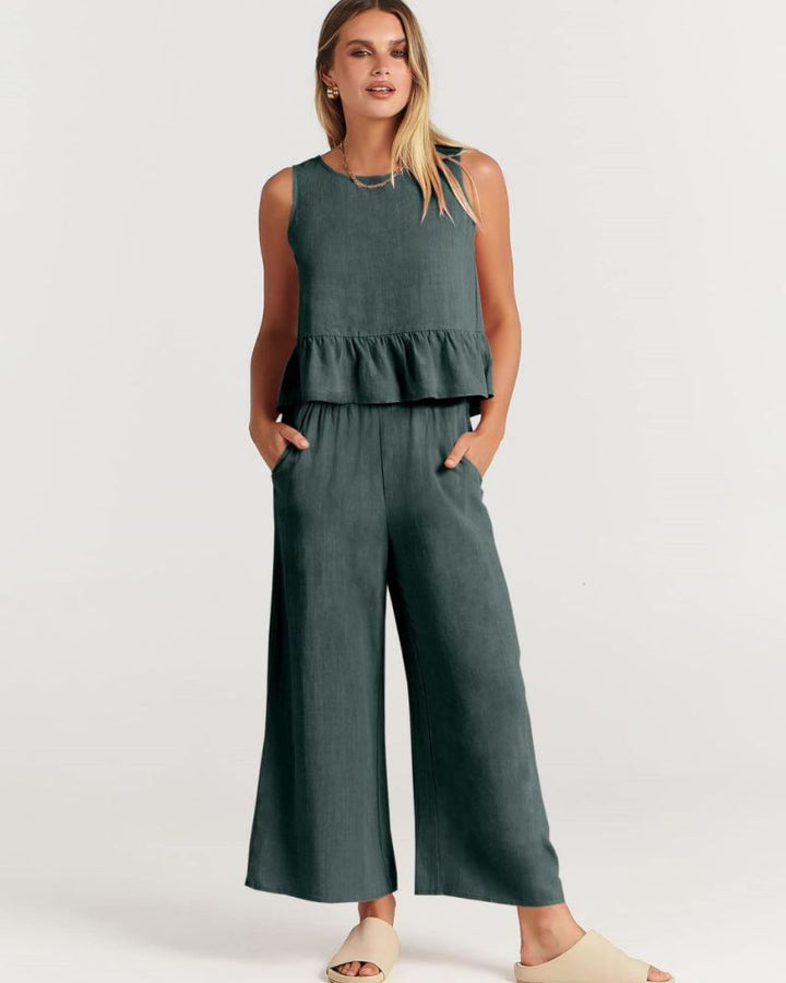 VALERINA - Casual Linen 2 Piece Set