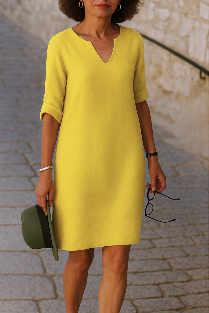 BETSEY | ELEGANT V-NECK DRESS