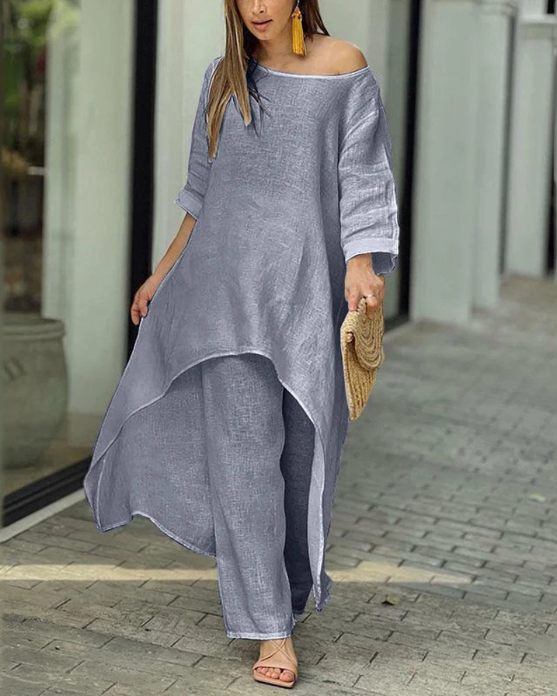 POLIAN - COTTON AND LINEN 2 PIECE SET