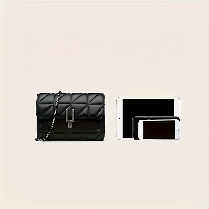 Elegant Mini Tartan Black Crossbody Bag