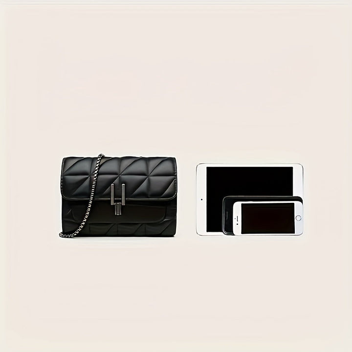 Elegant Mini Tartan Black Crossbody Bag