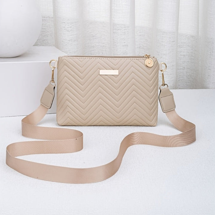 Fashionable Striped Shoulder/Crossbody Bag
