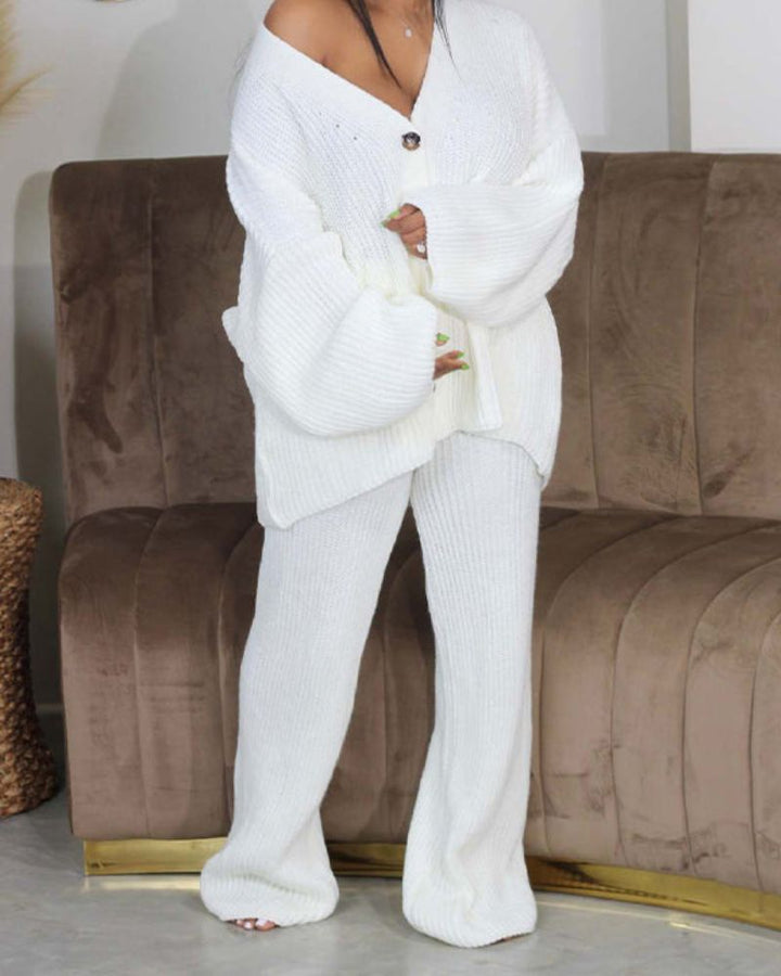 DILESA - Knitted Cardigan & Trousers Set