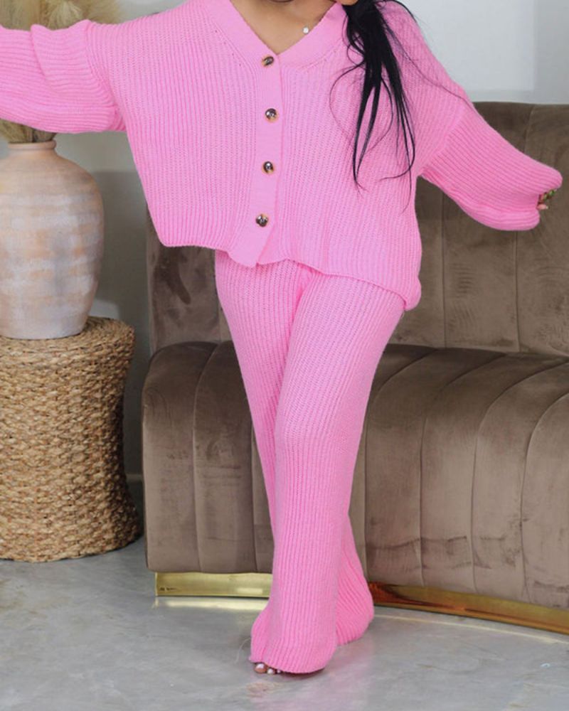 DILESA - Knitted Cardigan & Trousers Set