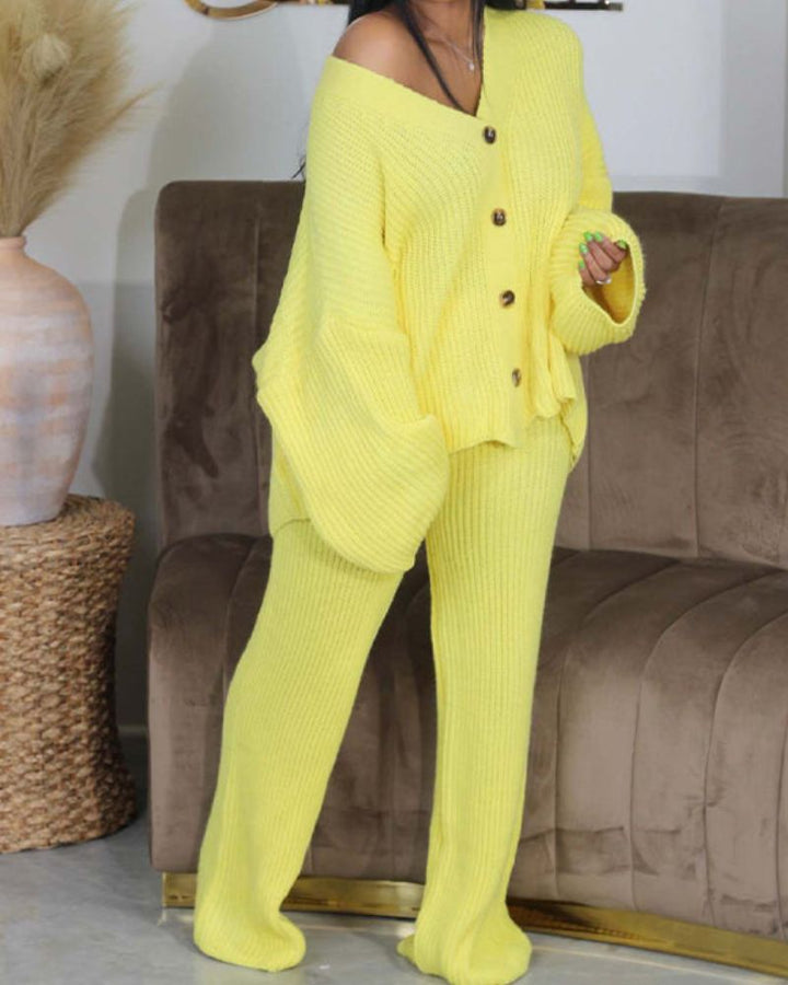 DILESA - Knitted Cardigan & Trousers Set