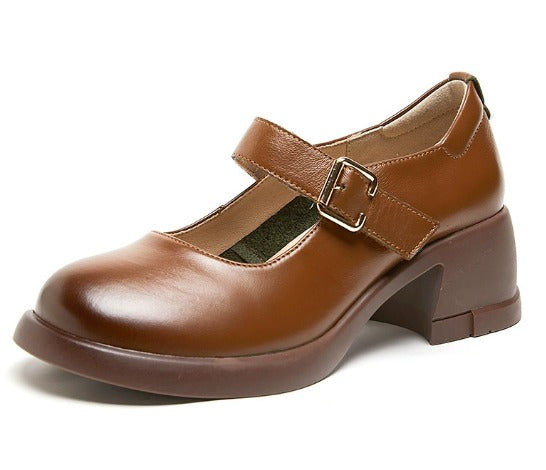 Marigold – Vintage Block Heel Flats