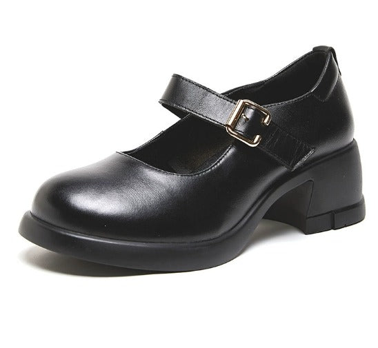 Marigold – Vintage Block Heel Flats