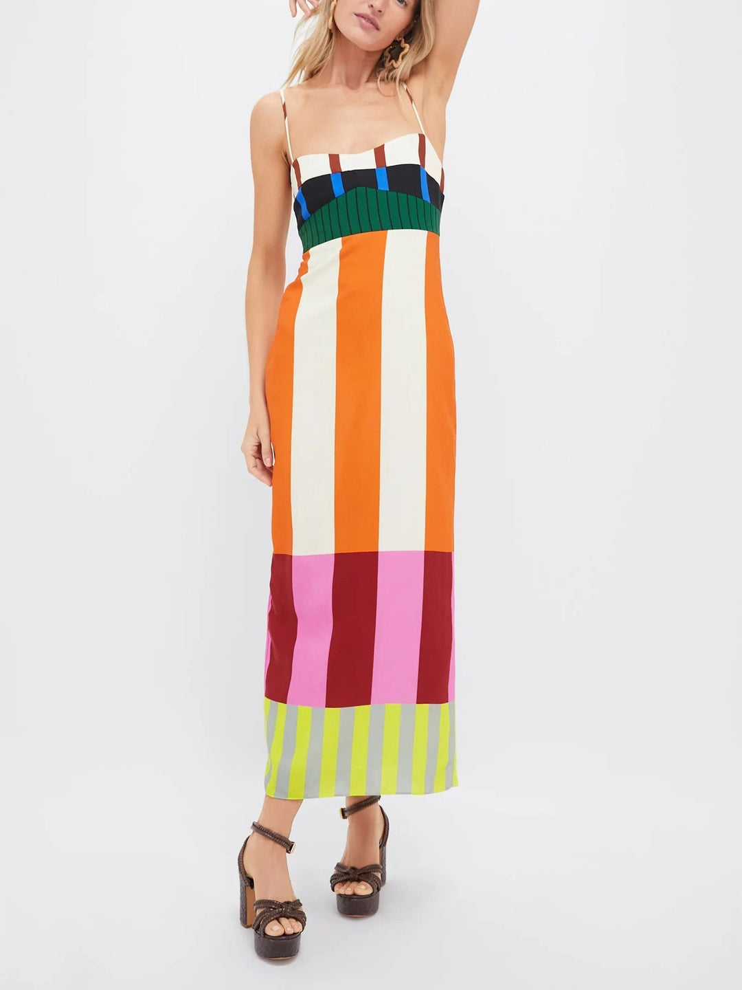 ESTELLE | LONG MULTICOLOURED DRESS