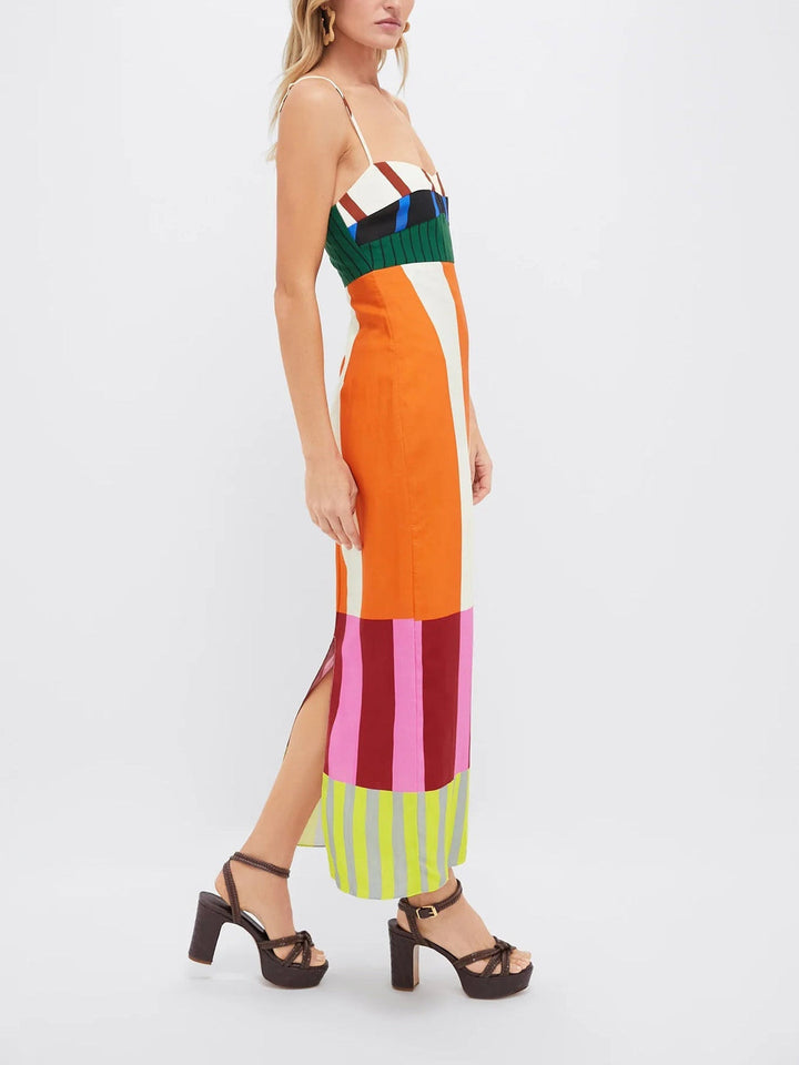 ESTELLE | LONG MULTICOLOURED DRESS