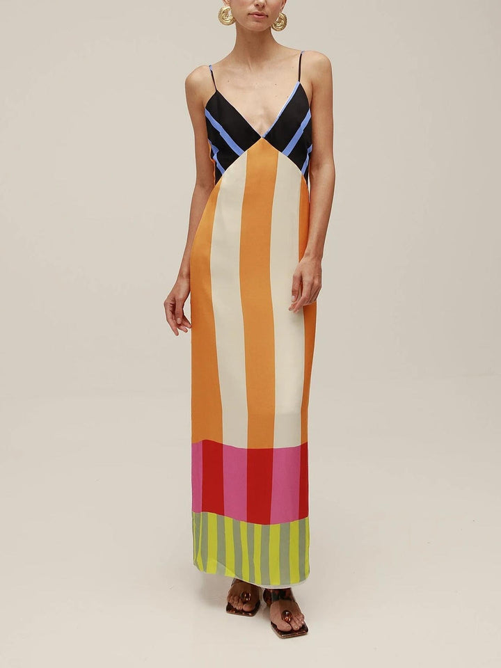 ESTELLE | LONG MULTICOLOURED DRESS