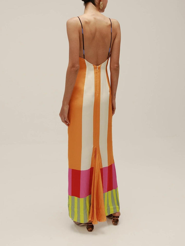 ESTELLE | LONG MULTICOLOURED DRESS