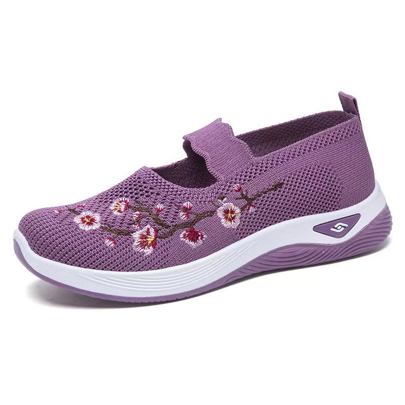 TRACY | ORTHOPAEDIC SLIP-ON SHOES WITH FLOWER EMBROIDERY