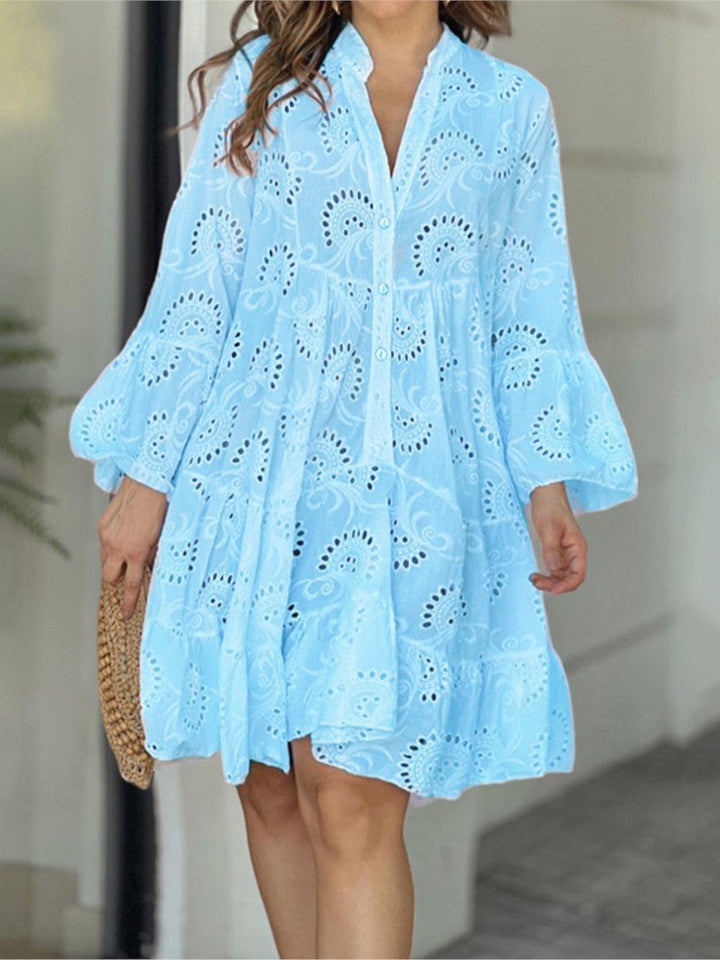 LOWEY | EMBROIDERED ELEGANT MIDI DRESS